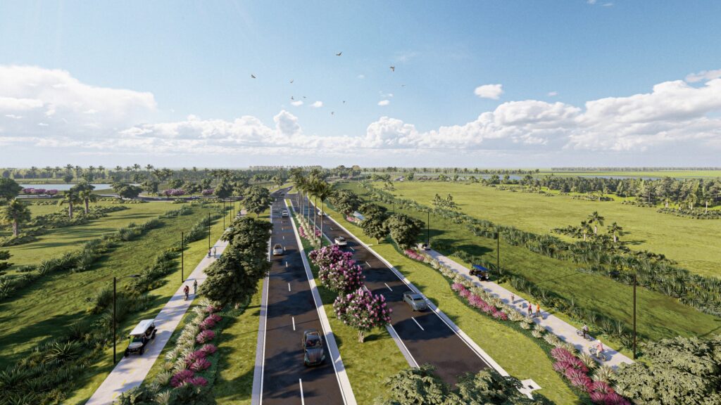 Kingston Village Parkway under construction